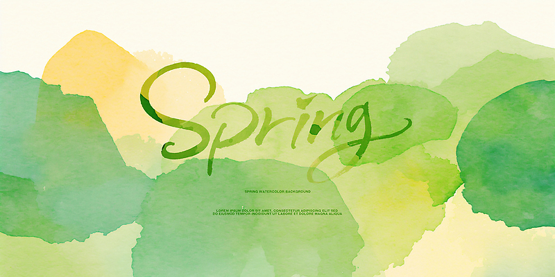 PSD 식물 문자 디자인 계절 예술 컬러 백그라운드 일러스트 자연 생명 날씨 추상 수채화 따뜻함 밝음 초록색 봄 표현 시간 변화 국내일러스트 컨셉 무늬 생태계 파일형식