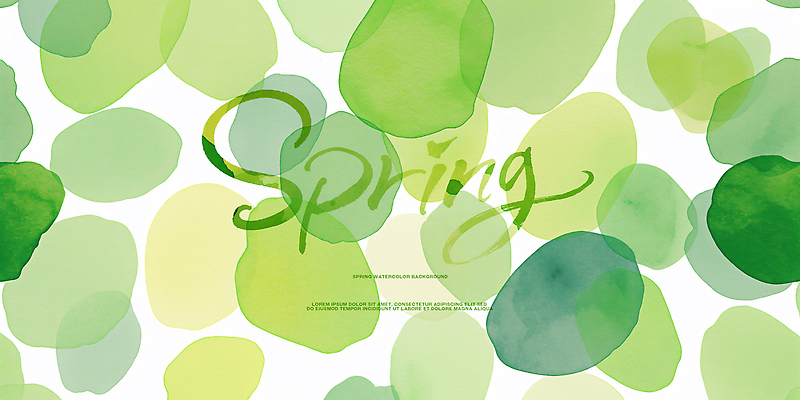 모양 PSD 디자인 컬러 백그라운드 패턴 일러스트 자연 생명 추상 수채화 초록색 봄 기운 표현 원형 그림 부드러움 화사함 조화 국내일러스트 도형 계절 컨셉 무늬 감각 생태계 파일형식