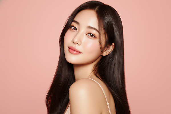 뷰포인트 컬러 사람 신체부위 감각 CG 파일형식 여자 조명 부드러움 얼굴 백그라운드 분홍색 뷰티풀 헤어스타일 피부 촬영 앞모습 조화 편집이미지 편집실사 JPG 의료성형뷰티