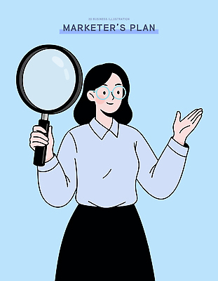 여자 일러스트 비즈니스 아이디어 실험 설명 손짓 자료 업무 비즈니스우먼 발표 목표 계획 프레젠테이션 분석 확대경 전략 마케팅 세미나 창의성 국내일러스트 마케터 AI파일 직업 컨셉 모션 사람 작업 직장인 파일형식 벡터