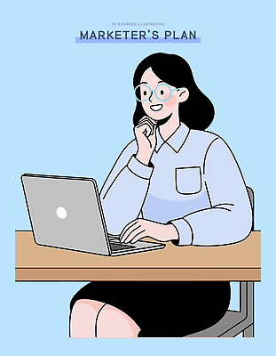 디자인 여자 일러스트 커뮤니케이션 아이디어 일상 노트북 컴퓨터 사무실 메모지 업무 작업 직장인 비즈니스우먼 계획 집중 책상 분석 전략 마케팅 프로젝트 국내일러스트 마케터 AI파일 직업 가구 컨셉 비즈니스 사람 라이프 전자제품 사무용품 파일형식 벡터