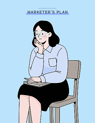 여자 백그라운드 생각 의자 일러스트 비즈니스 아이디어 앉기 파란색 공책 도구 기록 작업 비즈니스우먼 목표 계획 준비 전략 마케팅 창의성 차분 국내일러스트 마케터 AI파일 직업 컬러 가구 컨셉 모션 문구용품 사람 직장인 파일형식 벡터