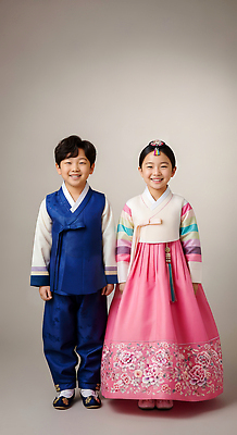 한국전통 전통 옷 여자 기념일 남자 아시아 어린이 관계 표정 사람 전통의상 CG 파일형식 한국 한복 웃음 문화 소년 소녀 가족 컬러 장식 아동복 편집이미지 편집실사 JPG 명절 새해 의료성형뷰티