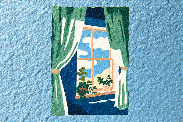 JPG 식물 벽 일러스트 창문 자연 하늘 바람 조명 실내 풍경 일상 초록색 파란색 인테리어 편안함 구경 그림 장면 창틀 국내일러스트 자연요소 디자인 컬러 날씨 내부 라이프 감각 생태계 파일형식