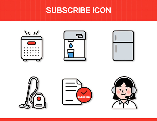 디자인 음식 일러스트 그래픽 물 가전제품 청소 서비스 문서 냉장고 청소기 구독 정수기 제습기 사용자 국내일러스트 AI파일 자연요소 전자제품 청소도구 파일형식 벡터