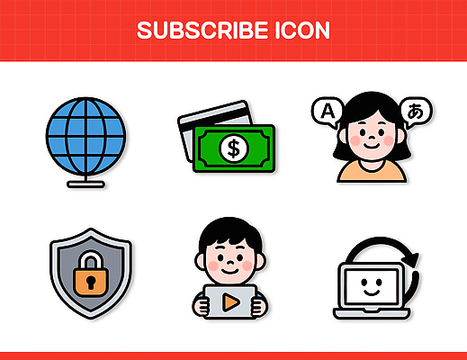 디자인 얼굴 지폐 일러스트 자물쇠 그래픽 지구본 스크린 기쁨 정보 보안 결제 온라인 구독 국내일러스트 AI파일 감정 돈 안전 신체부위 파일형식 벡터