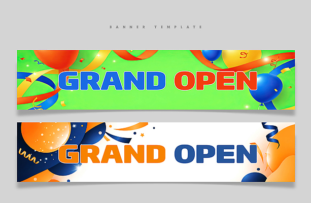 템플릿 배너 컨셉 가로 오픈 파일형식 오픈행사 이벤트 풍선 장식 컬러 디자인 정보 발표 축하 마케팅 알림 준비 PSD 현수막 가로배너 이미지템플릿