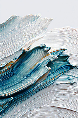 JPG 예술 컬러 일러스트 페인팅 붓터치 회화 파란색 물감 흰색 표현 질감 작품 예술가 창의성 국내일러스트 AI일러스트 AI콘텐츠 말하기 미술 미술도구 파일형식