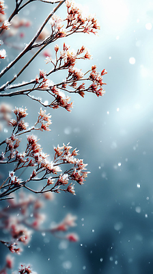 JPG 나무 식물 편집이미지 꽃잎 꽃 백그라운드 겨울 자연 가지 나뭇가지 눈송이 겨울풍경 이미지편집 계절 채소 눈_날씨 풍경 생태계 파일형식