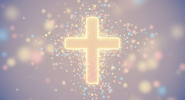 JPG 편집이미지 기독교 종교 상징 컬러 백그라운드 십자가 형상 창조 빛 천주교 이미지편집 AI컴퓨터그래픽 AI콘텐츠 파일형식