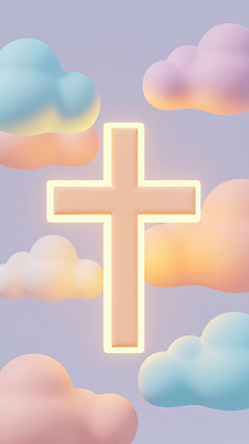 JPG 모양 편집이미지 디자인 기독교 종교 상징 컬러 백그라운드 십자가 하늘 그래픽 빛 평화 천주교 표현 그림 길잡이 이미지편집 AI컴퓨터그래픽 AI콘텐츠 컨셉 파일형식