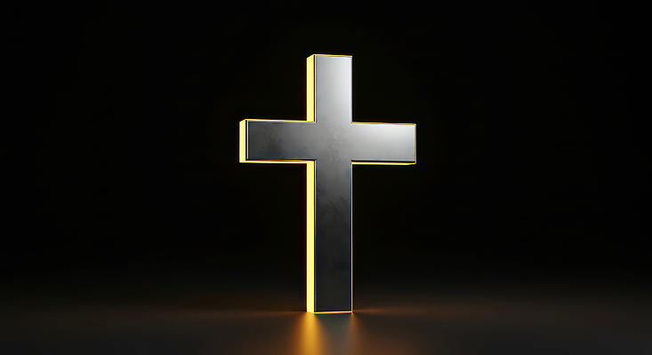 JPG 모양 편집이미지 디자인 기독교 종교 예술 상징 조각 십자가 빛 반사 금속 천주교 금색 예배 이미지편집 AI컴퓨터그래픽 AI콘텐츠 컬러 재질 파일형식