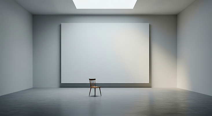 JPG 편집이미지 디자인 예술 의자 빛 전시 방 흰색 미술관 나무의자 캔버스 단순화된 전시실 편집실사 AI컴퓨터그래픽 AI콘텐츠 컬러 가구 목재 전시회 CG 파일형식