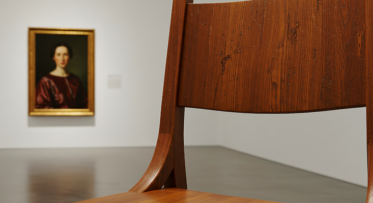 JPG 모양 나무 편집이미지 예술 벽 의자 바닥 전시 공간 군중 미술관 전시회 그림 작품 초상화 전시실 편집실사 AI컴퓨터그래픽 AI콘텐츠 식물 가구 미술 사람 CG 파일형식