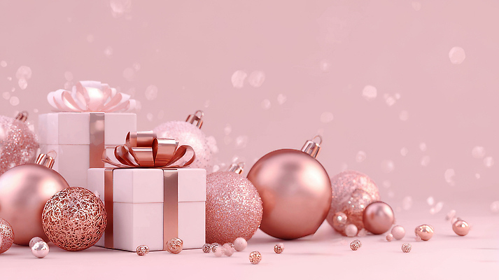 JPG 편집이미지 분홍색 크리스마스 선물포장 선물 장식 반짝임 쇼핑 파티 축제 기쁨 분위기 오브젝트 홀리데이 오너먼트 편집실사 AI포토 AI콘텐츠 기념일 감정 컬러 컨셉 크리스마스장식 포장 모션 휴가 이벤트 CG 파일형식