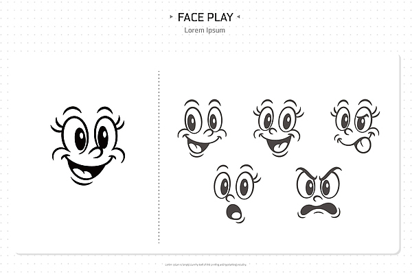 캐릭터 디자인 감정 일러스트 표정 미소 웃음 그래픽 놀람 슬픔 분노 표현 즐거움 드로잉 창의성 창작 국내일러스트 AI파일 미술 파일형식 벡터
