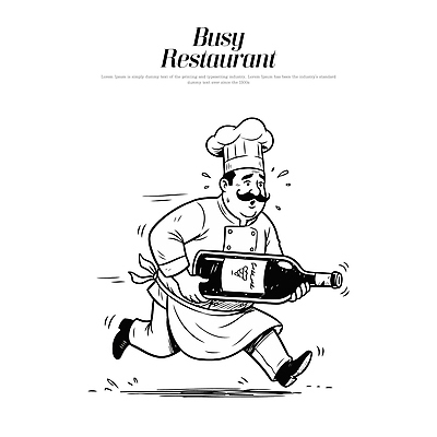 직업 음료 음식 일러스트 요리 여러명 주방 레스토랑 와인 요리사 식사 대기 고객 서비스 주문 외식 국내일러스트 AI파일 다수 주류 사람 식당 파일형식 벡터