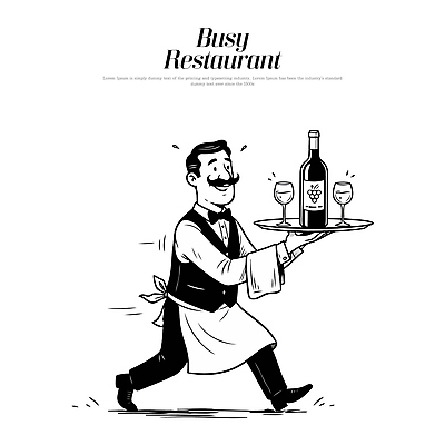 음료 음식 일러스트 탁자 잔 요리 경기 주방 식당 레스토랑 와인 식사 작업 웨이터 고객 직원 서비스 바쁨 서빙 주문 국내일러스트 AI파일 직업 식기 스포츠 가구 주류 상점 파일형식 벡터