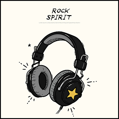 캐릭터 디자인 문화 예술 악기 음악 일러스트 아이디어 미술 그래픽 헤드폰 소리 표현 공예 신호 오디오 수공예 락 창작 스타일 국내일러스트 AI파일 음향기기 컨셉 문화예술 취미 전자제품 로큰롤 파일형식 벡터