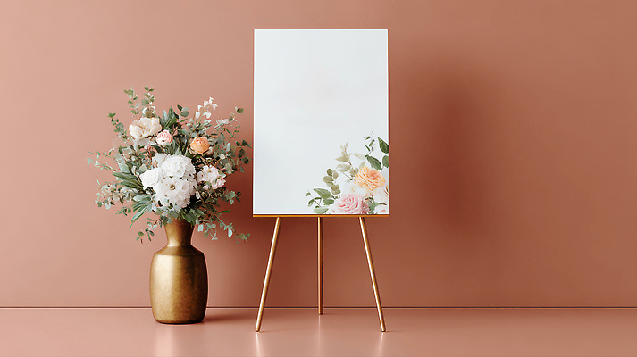 JPG 식물 편집이미지 디자인 꽃 벽 자연 탁자 실내 미술 장식 꽃병 주황색 공간 장면 목업 편집실사 컬러 가구 문화예술 내부 CG 생태계 파일형식