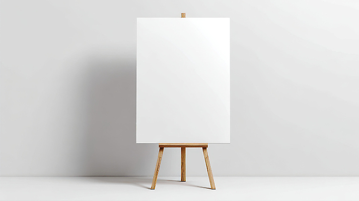 JPG 나무 편집이미지 디자인 예술 벽 상상 표시 공간 흰색 작업 이젤 그림 작품 창의성 목업 비어있는 편집실사 식물 컬러 미술 미술도구 CG 파일형식