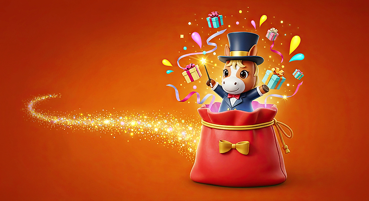 편집이미지 기념일 감정 컬러 컨셉 포유류 전통소품 선물 이벤트 상자 십이지신 말_동물 연도 파일형식 2026년 AI콘텐츠 주머니 장식 마법 캐릭터 축제 빨간색 생일 장난감 즐거움 파티 JPG 선물상자 행운 복주머니 붉은말 병오년 새해 말띠 이미지편집 AI컴퓨터그래픽