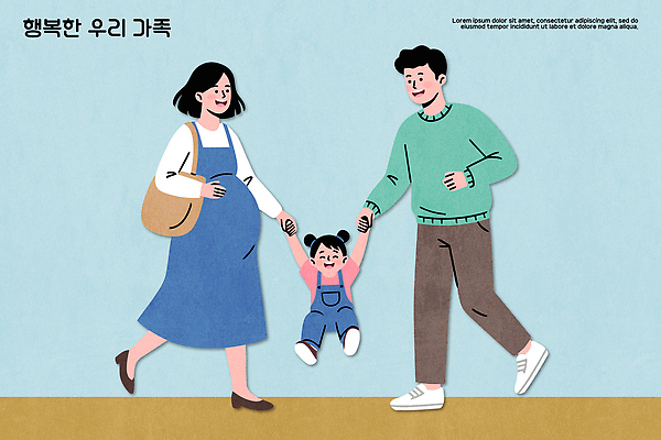 감정 가족 관계 모션 표정 건강 사람 라이프 파일형식 벡터 부모 어린이 행복 손잡기 웃음 일상 순간 놀이 시간 세명 사랑 운동 아기 동행 커플 일러스트 국내일러스트 AI파일