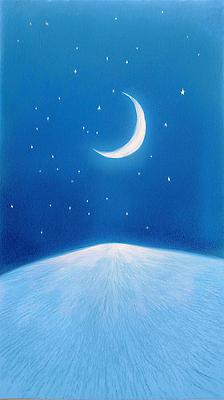 JPG 별 지구 예술 겨울 일러스트 자연 밤하늘 하늘 풍경 파란색 우주 꿈 초승달 신비 그림 크레파스 국내일러스트 AI일러스트 AI콘텐츠 자연요소 계절 컬러 컨셉 학용품 달 야간 생태계 파일형식