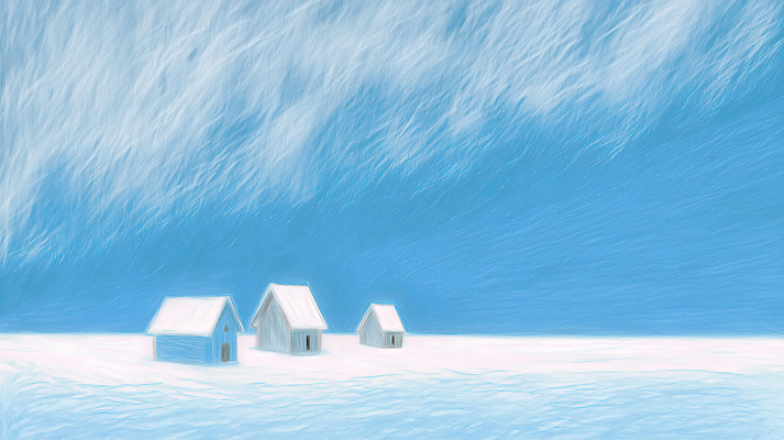 JPG 백그라운드 겨울 일러스트 자연 하늘 날씨 산 주택 풍경 야외 가로 세로 고요 공간 시골 신선 소재 단순화된 국내일러스트 AI일러스트 AI콘텐츠 계절 건물 생태계 파일형식