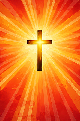 JPG 모양 디자인 기독교 종교 예술 선 상징 컬러 백그라운드 십자가 일러스트 따뜻함 밝음 창조 빛 금색 표현 그림 국내일러스트 AI일러스트 AI콘텐츠 파일형식