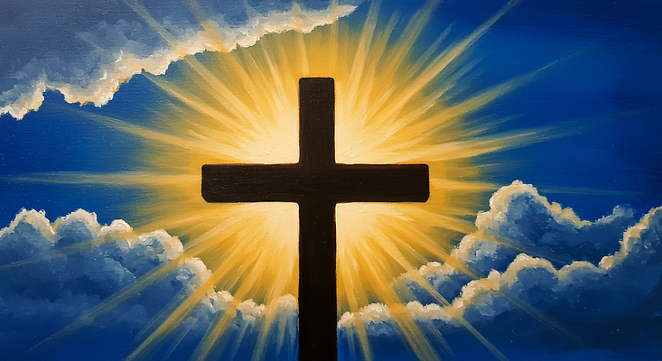 JPG 기독교 종교 예술 상징 백그라운드 십자가 일러스트 자연 하늘 풍경 일상 빛 태양 표현 신비 그림 깊이 국내일러스트 자연요소 컨셉 라이프 생태계 파일형식