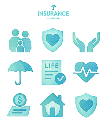 PSD 손 일러스트 의학 가족 수채화 주택 안전 심장 보호 오브젝트 체크표시 문서 보험 생명보험 재정 건강보험 국내일러스트 컨셉 관계 건물 신체부위 장기_의학 확인 파일형식