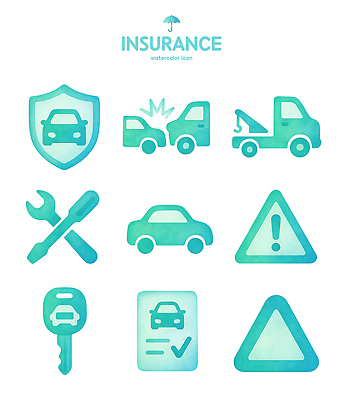 PSD 생각 일러스트 자동차 열쇠 수채화 경고 안전 도구 수리 오브젝트 체크표시 견인 보험 국내일러스트 육상교통 확인 파일형식