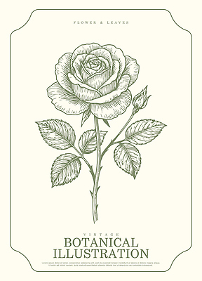 식물 문양 디자인 꽃 예술 선 백그라운드 잎 일러스트 자연 그래픽 장식 장미 감상 빈티지 그리기 원예 수공예 뷰티풀 국내일러스트 AI파일 컨셉 모션 취미 공예 생태계 파일형식 벡터