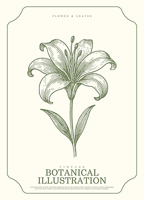 식물 디자인 꽃 예술 꽃다발 잎 일러스트 자연 그래픽 장식 표현 빈티지 백합 그림 드로잉 뷰티풀 국내일러스트 AI파일 컨셉 미술 생태계 파일형식 벡터