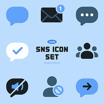 아이콘 백그라운드 대화 그룹 메시지 이메일 알림 오브젝트 확인 소통 기능 소셜네트워크 소셜미디어 음소거 채팅 사용자 2D아이콘 AI파일 컨셉 말하기 파일형식 벡터