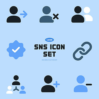 도형 아이콘 기호 디자인 그래픽 친구 표현 선택 연결 심볼 오브젝트 소셜미디어 인터페이스 추가 사용자 차단 2D아이콘 AI파일 문자 컨셉 관계 파일형식 벡터