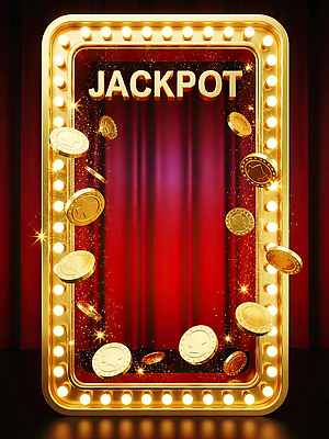 JPG 편집이미지 백그라운드 조명 밝음 이벤트 동전 기계 소리 놀람 금색 무대 게임 행운 번짐 잭팟 이미지편집 AI컴퓨터그래픽 AI콘텐츠 감정 컬러 컨셉 돈 놀이 표정 파일형식 효과