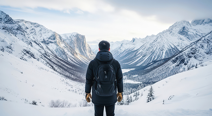 JPG 나무 편집이미지 응시 남자 여행 겨울 모션 자연 하늘 산 풍경 계곡 탐험 의료성형뷰티 편집실사 AI인물포토 AI콘텐츠 식물 시선 계절 사람 CG 생태계 파일형식 AI포토
