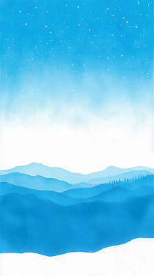 JPG 주간 계절 컬러 백그라운드 겨울 일러스트 자연 하늘 산 거리 풍경 파란색 대기 언덕 드로잉 단순화된 풍경화 수평선 국내일러스트 AI일러스트 AI콘텐츠 자연요소 미술 그림 생태계 파일형식