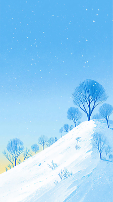 JPG 나무 겨울 일러스트 자연 하늘 날씨 산 풍경 파란색 설원 흰색 대기 눈송이 숲 언덕 조용 수목 풍경화 국내일러스트 AI일러스트 AI콘텐츠 식물 계절 컬러 눈_날씨 그림 생태계 파일형식