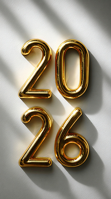 편집이미지 문자 컬러 연도 파일형식 2026년 숫자 금색 백그라운드 흰색 조명 디자인 장식 장면 그래픽 모양 대칭 예술 이미지 조화 JPG 타이포그라피 새해 병오년 이미지편집