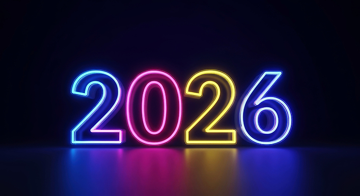 편집이미지 문자 연도 파일형식 2026년 숫자 네온 빛 새해 장식 상징 컬러 디자인 모던 조명 JPG 타이포그라피 병오년 이미지편집