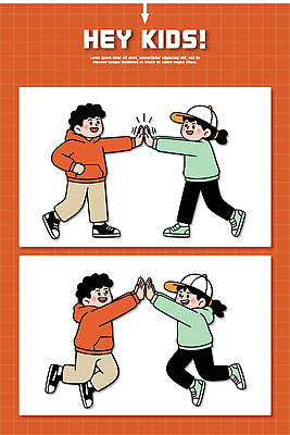 손 어린이 컬러 일러스트 모션 놀이 함께함 웃음 친구 달리기 운동 귀여움 만남 게임 크기 즐거움 소통 국내일러스트 AI파일 감정 컨셉 관계 표정 건강 사람 신체부위 파일형식 벡터