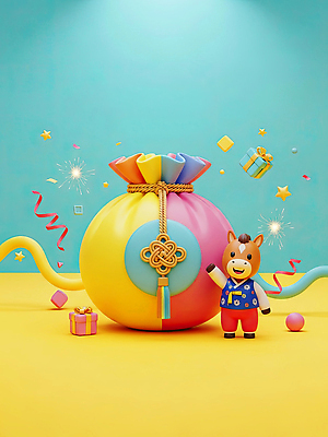 JPG 편집이미지 캐릭터 기념일 행복 어린이 컬러 가방 놀이 복주머니 선물 장식 장난감 파티 축제 축하 생일 즐거움 말띠 풍선 테마 편집3D 병오년 붉은말 AI컴퓨터그래픽 AI콘텐츠 잡화 감정 컨셉 전통소품 사람 이벤트 3D 십이지신 말_동물 파일형식 2026년