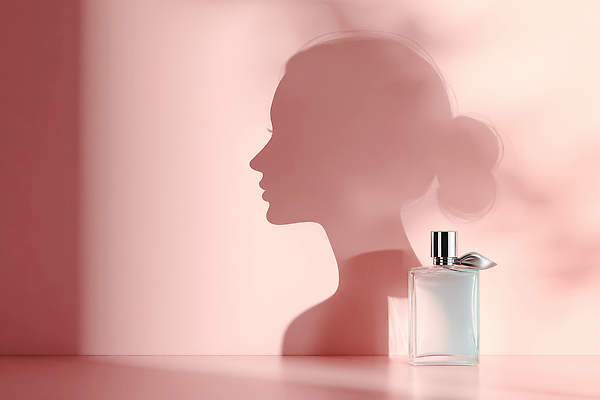 JPG 편집이미지 디자인 여자 예술 분홍색 백그라운드 그림자 공간 분위기 향수 오브젝트 장면 평면 이미지편집 AI컴퓨터그래픽 AI콘텐츠 컬러 컨셉 사람 화장품 파일형식