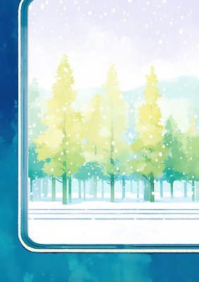 JPG 나무 식물 여행 겨울 일러스트 자연 하늘 색연필 산 거리 풍경 잔디 초원 기차 기차역 기온 눈내림 국내일러스트 계절 육상교통 날씨 학용품 대중교통 눈_날씨 역 생태계 파일형식