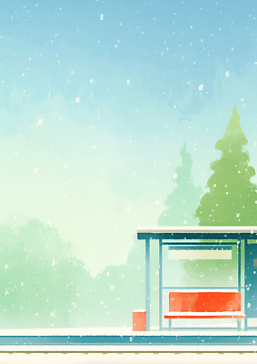 JPG 나무 컬러 겨울 일러스트 자연 하늘 아침 날씨 버스 사람 풍경 얼음 대기 도시 역 차가움 주위 장면 국내일러스트 주간 자연요소 식물 계절 육상교통 교통시설 대중교통 생태계 파일형식