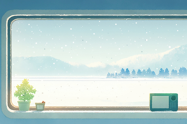 JPG 나무 식물 겨울 일러스트 창문 자연 날씨 산 주택 실내 풍경 초록색 전자제품 평화 방 추위 흰색 전자레인지 창가 조림 국내일러스트 계절 음식 컬러 컨셉 내부 건물 가전제품 레인지 생태계 파일형식