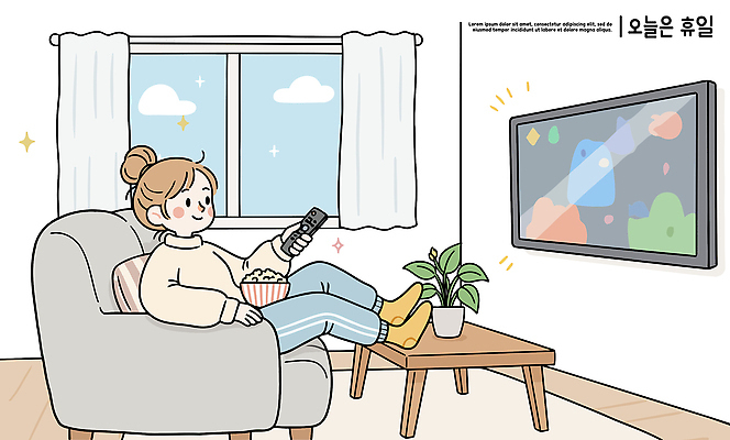여자 화분 거실 일러스트 창문 가족 디저트 주택 실내 취미 친구 소파 텔레비전 휴일 편안함 즐거움 팝콘 주말 국내일러스트 AI파일 감정 음식 의자 관계 사람 내부 건물 전자제품 감각 파일형식 벡터